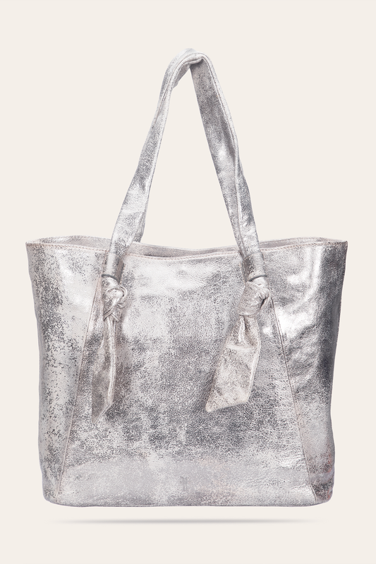 Women's Nora Knotted Tote Bag Cream Metallic - Frye