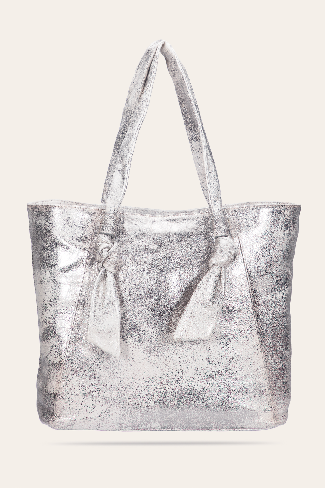 Women's Nora Knotted Tote Bag Cream Metallic - Frye
