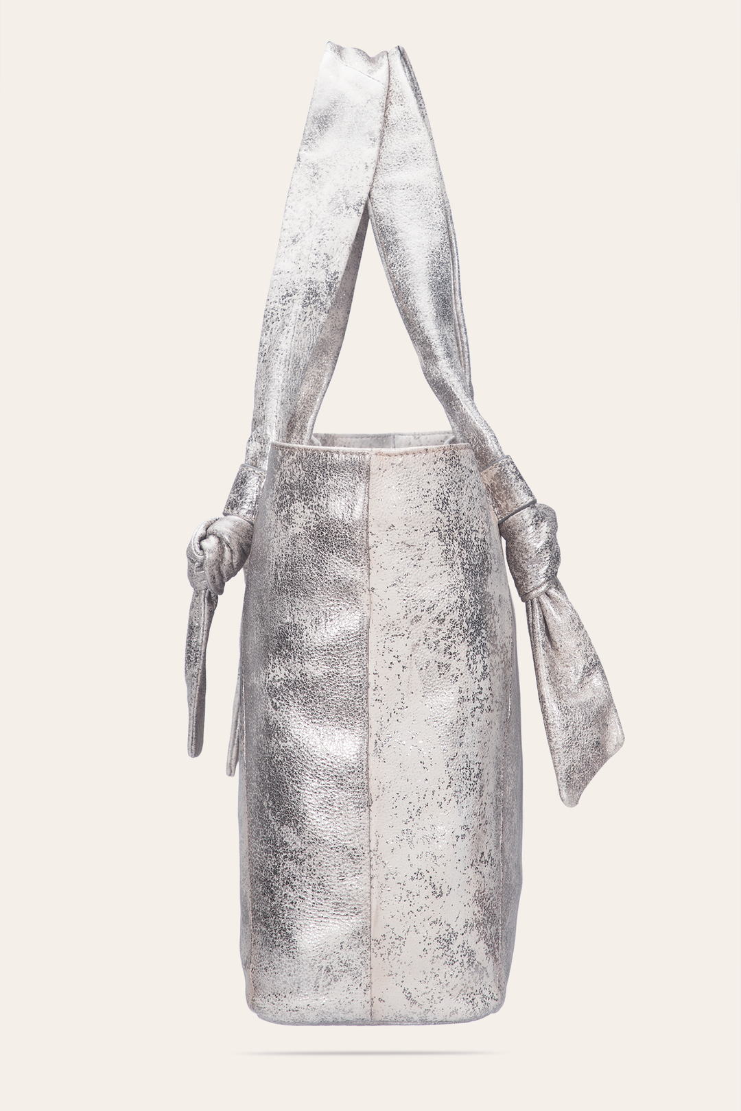 Women's Nora Knotted Tote Bag Cream Metallic - Frye