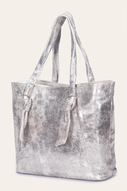 Women's Nora Knotted Tote Bag Cream Metallic - Frye
