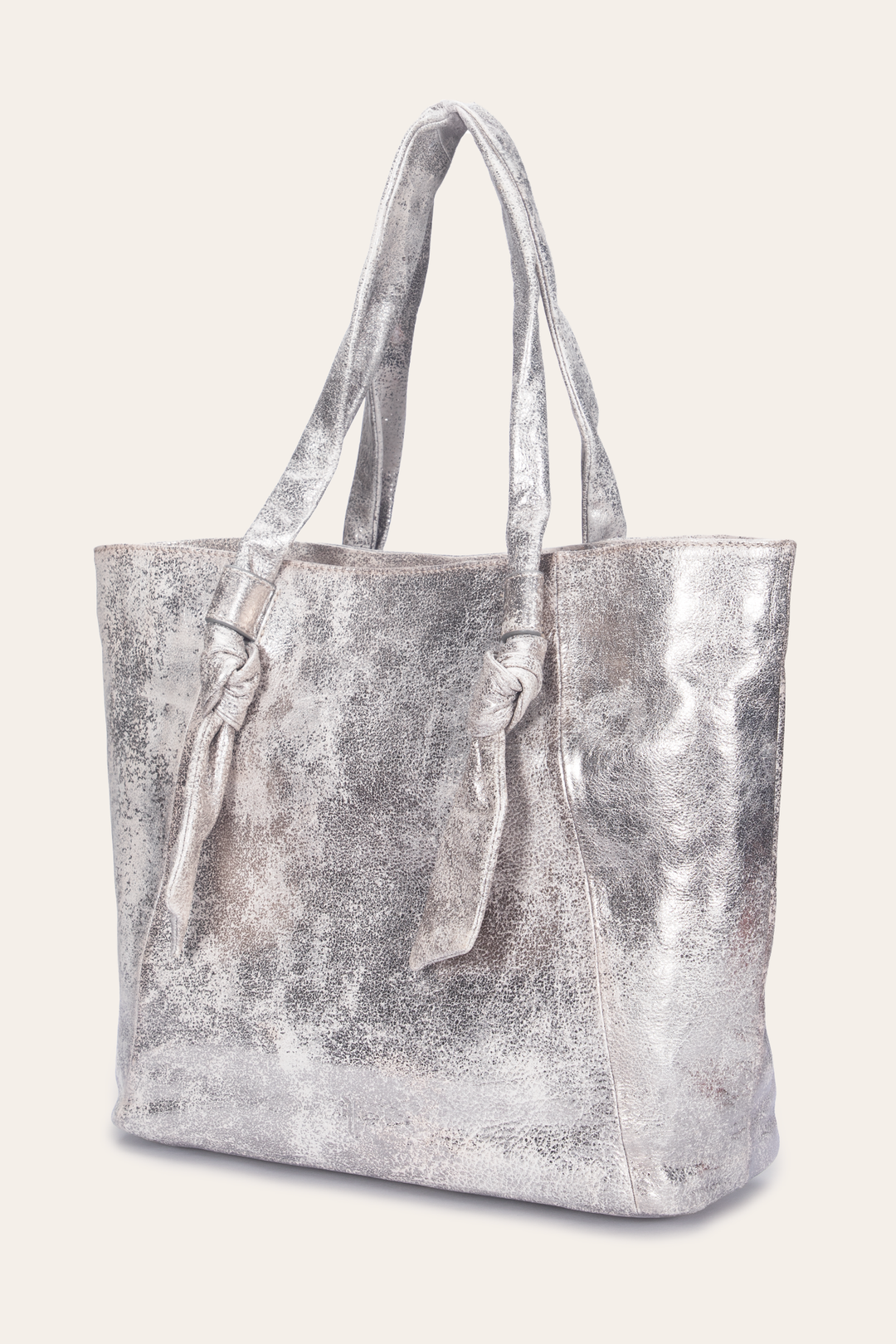 Women's Nora Knotted Tote Bag Cream Metallic - Frye