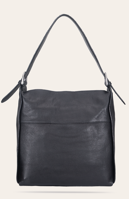 Women's Black Carla Studded Hobo Handbag Black - Frye
