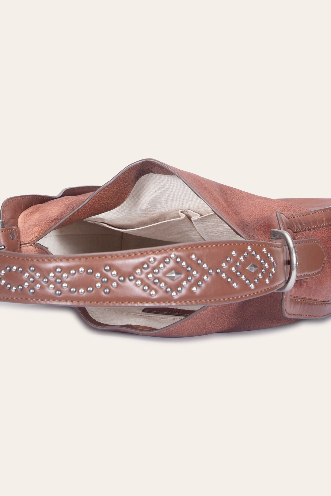 Women's Cognac Carla Studded Hobo Handbag Cognac - Frye