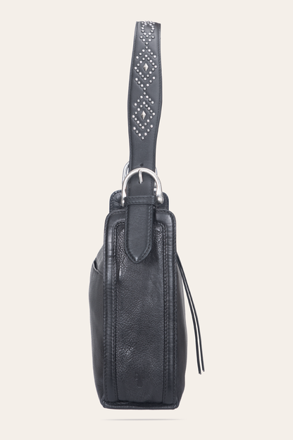 Women's Black Carla Studded Shoulder Bag Black - Frye