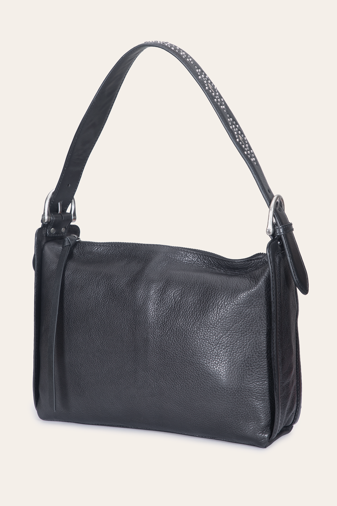 Women's Black Carla Studded Shoulder Bag Black - Frye