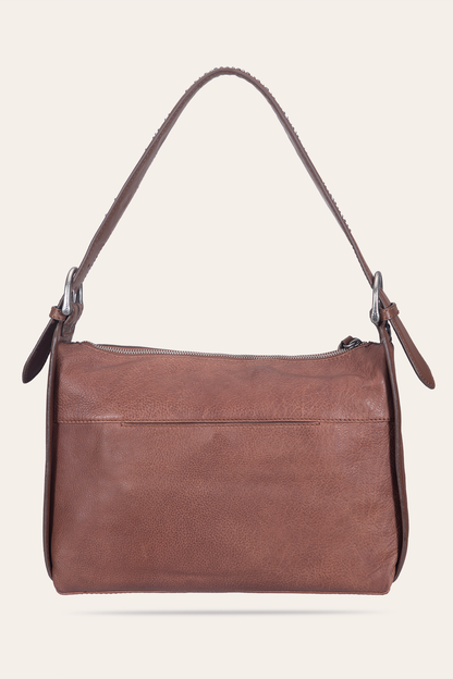 Women's Cognac Carla Studded Shoulder Bag Cognac - Frye