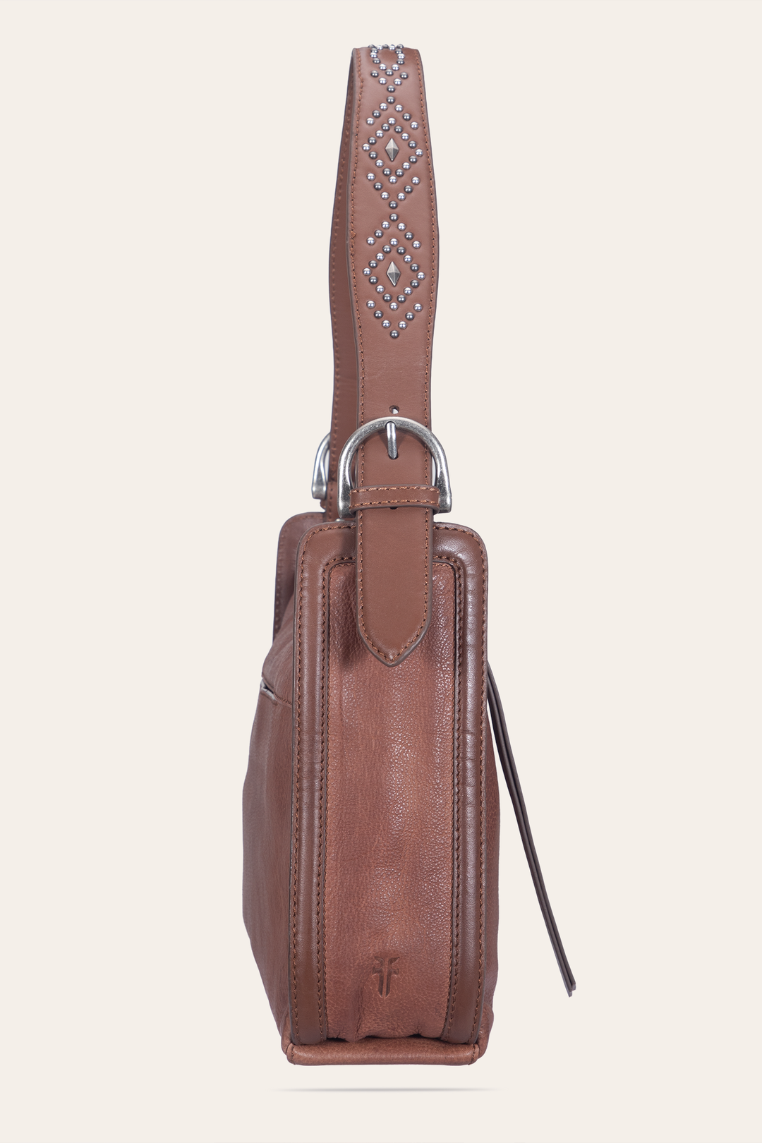 Women's Cognac Carla Studded Shoulder Bag Cognac - Frye