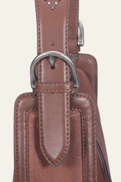 Women's Cognac Carla Studded Shoulder Bag Cognac - Frye