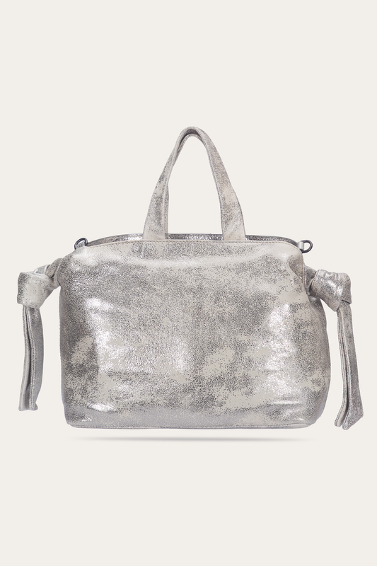 Women's Nora Satchel Handbag Cream Metallic - Frye
