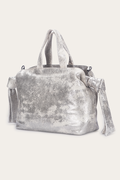 Women's Nora Satchel Handbag Cream Metallic - Frye