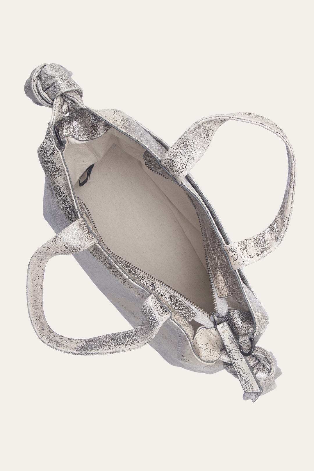 Women's Nora Satchel Handbag Cream Metallic - Frye