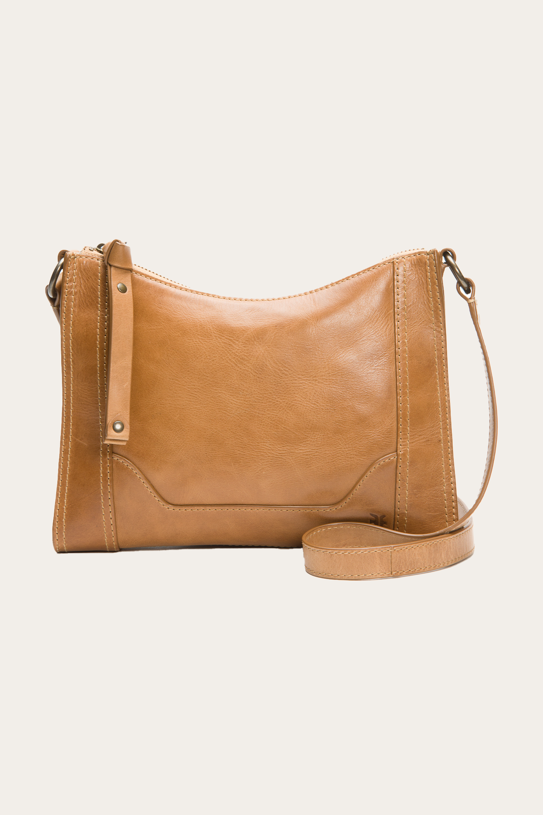 Melissa Zip Crossbody in Beige Beige - Frye