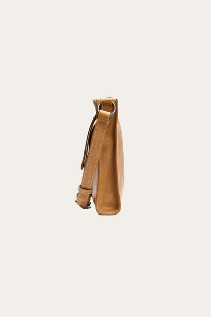 Melissa Zip Crossbody in Beige Beige - Frye