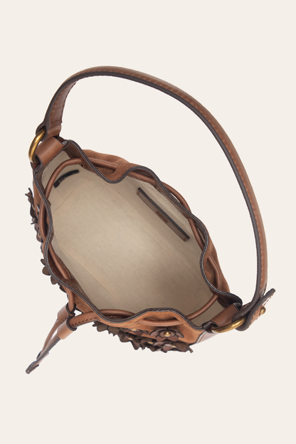 Cognac Melissa Floral Convertible Bucket Cognac - Frye