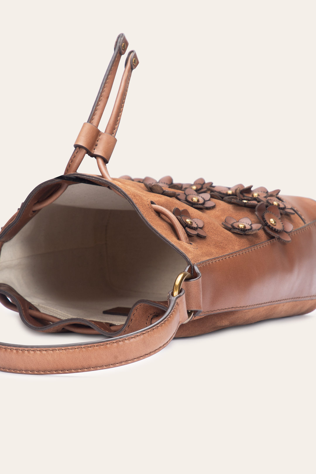 Cognac Melissa Floral Convertible Bucket Cognac - Frye