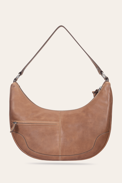 Melissa Beige Crescent Hobo Beige - Frye