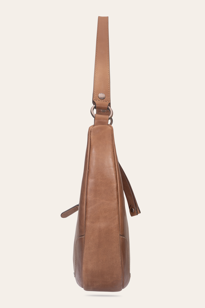 Melissa Beige Crescent Hobo Beige - Frye