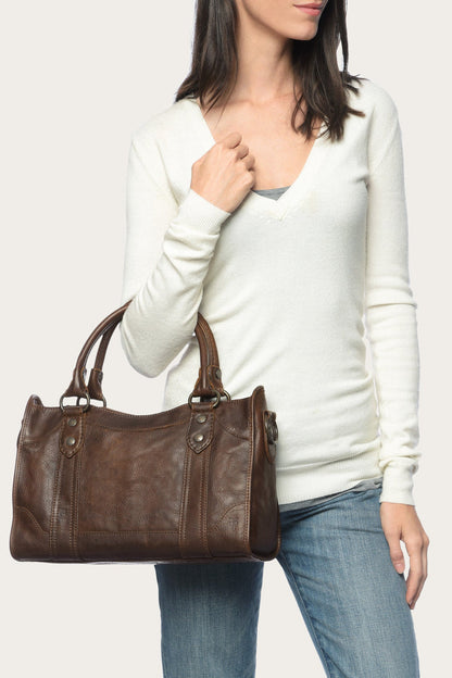 Melissa Dark Brown Satchel Dark Brown - Frye