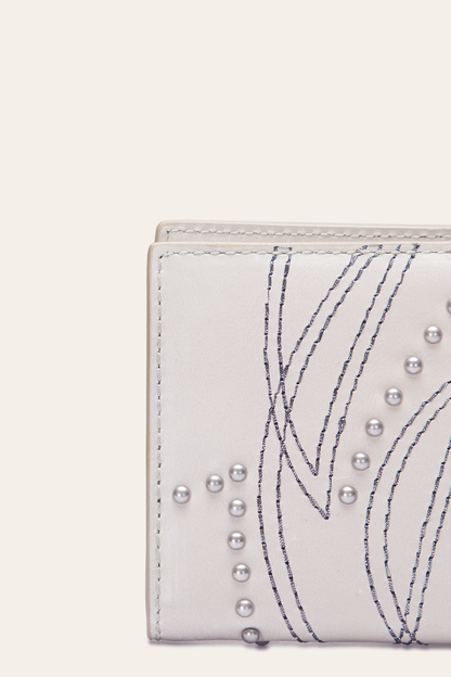 Sara Oat Slim Wallet Oat - Frye