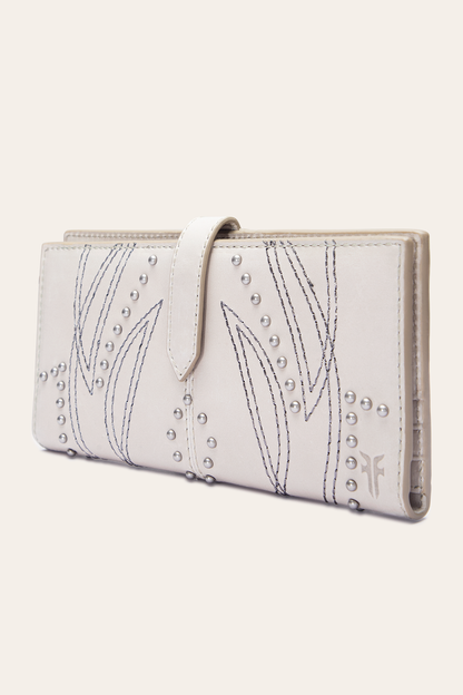 Sara Oat Slim Wallet Oat - Frye