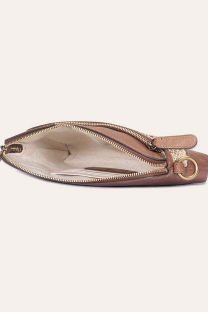 Women's Floral Crossbody Wristlet Wallet Cognac - Frye