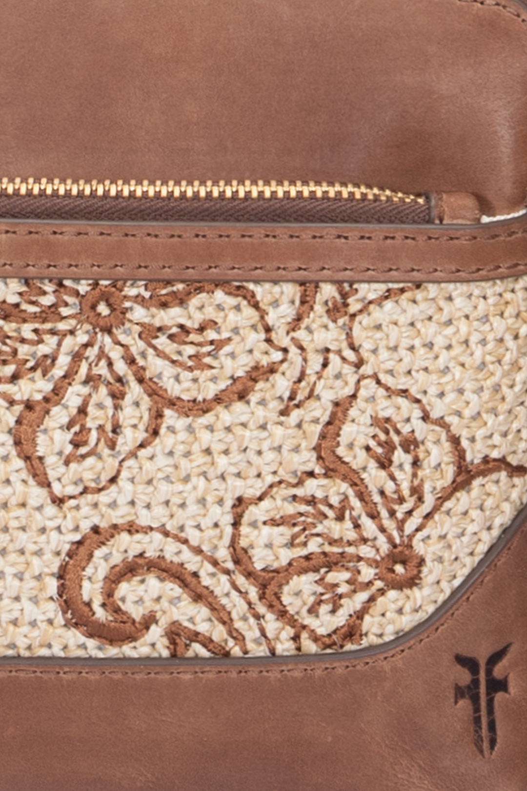 Women's Floral Crossbody Wristlet Wallet Cognac - Frye