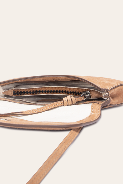 Stella Suede Wallet Crossbody in Beige Beige - Frye