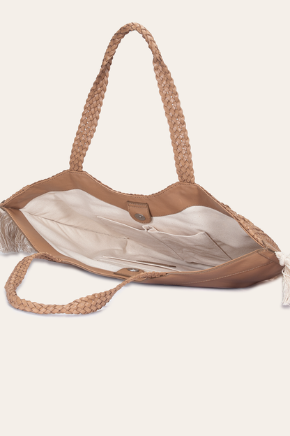 Women's Ella Tassel Tote Bag in Beige Beige - Frye