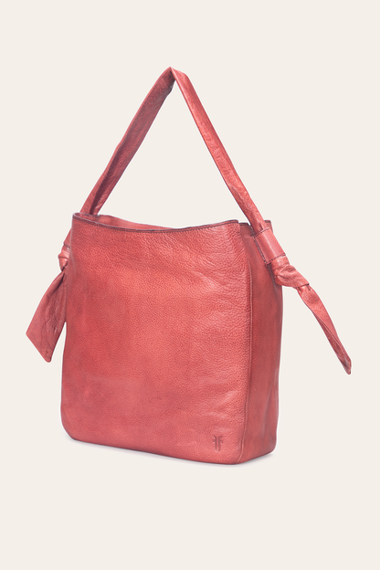 Nora Knotted Hobo in Burgundy Burgundy - Frye
