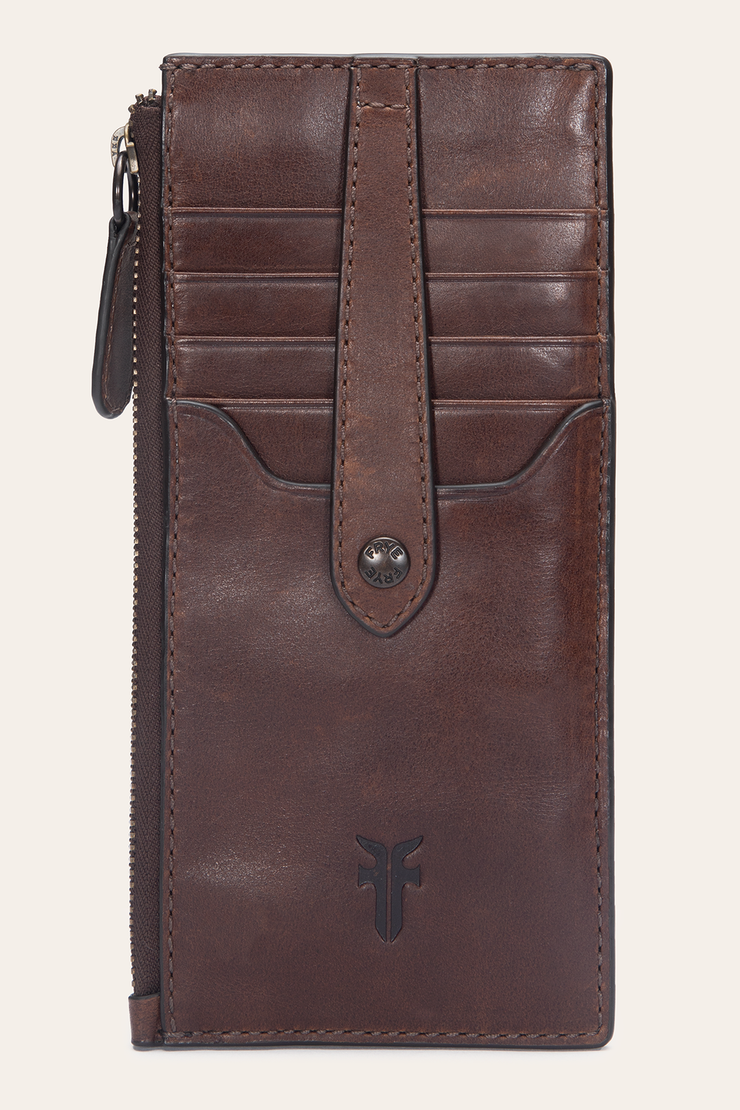 Melissa Dark Brown Snap Card Wallet Dark Brown - Frye