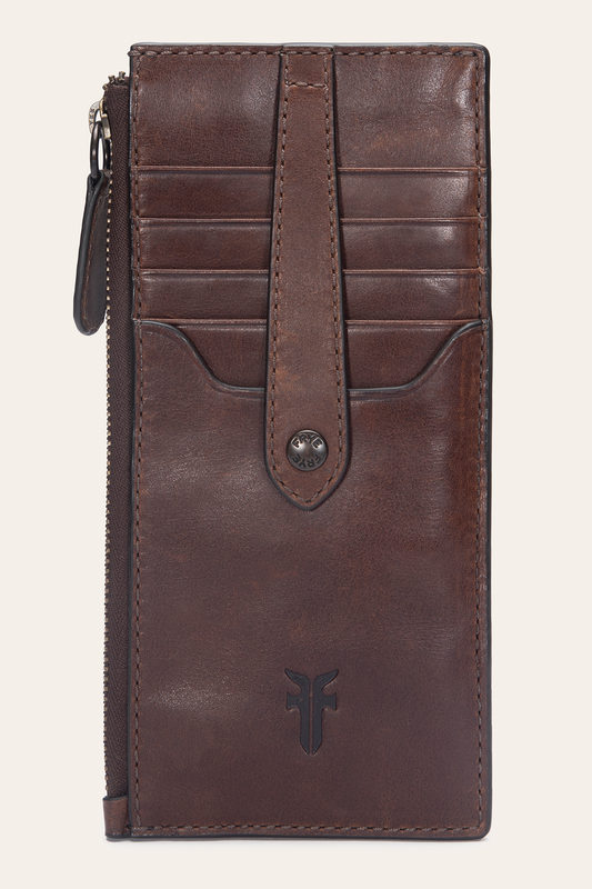 Melissa Dark Brown Snap Card Wallet Dark Brown - Frye