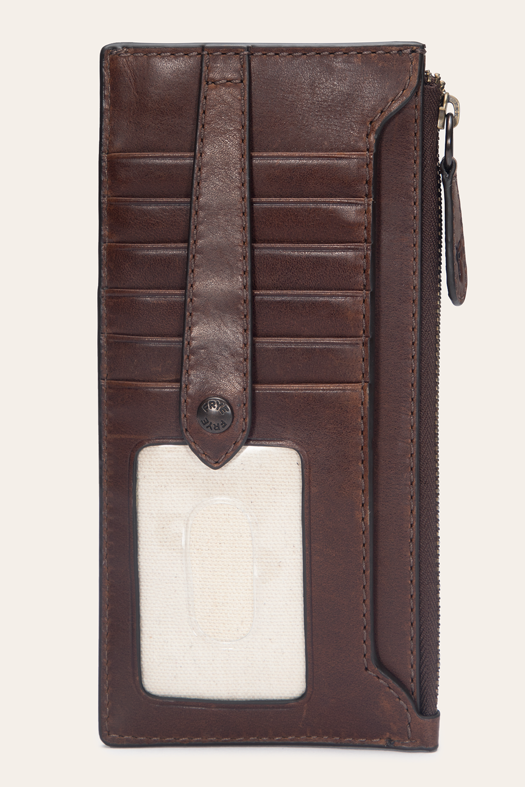 Melissa Dark Brown Snap Card Wallet Dark Brown - Frye