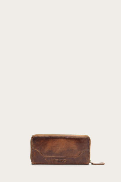 Melissa Cognac Zip Wallet Cognac - Frye
