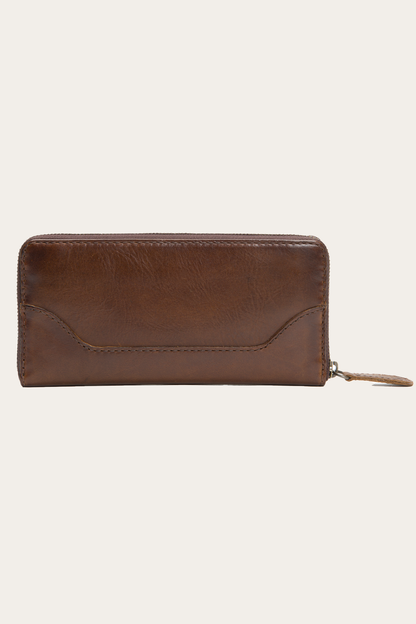 Melissa Dark Brown Zip Wallet Dark Brown - Frye