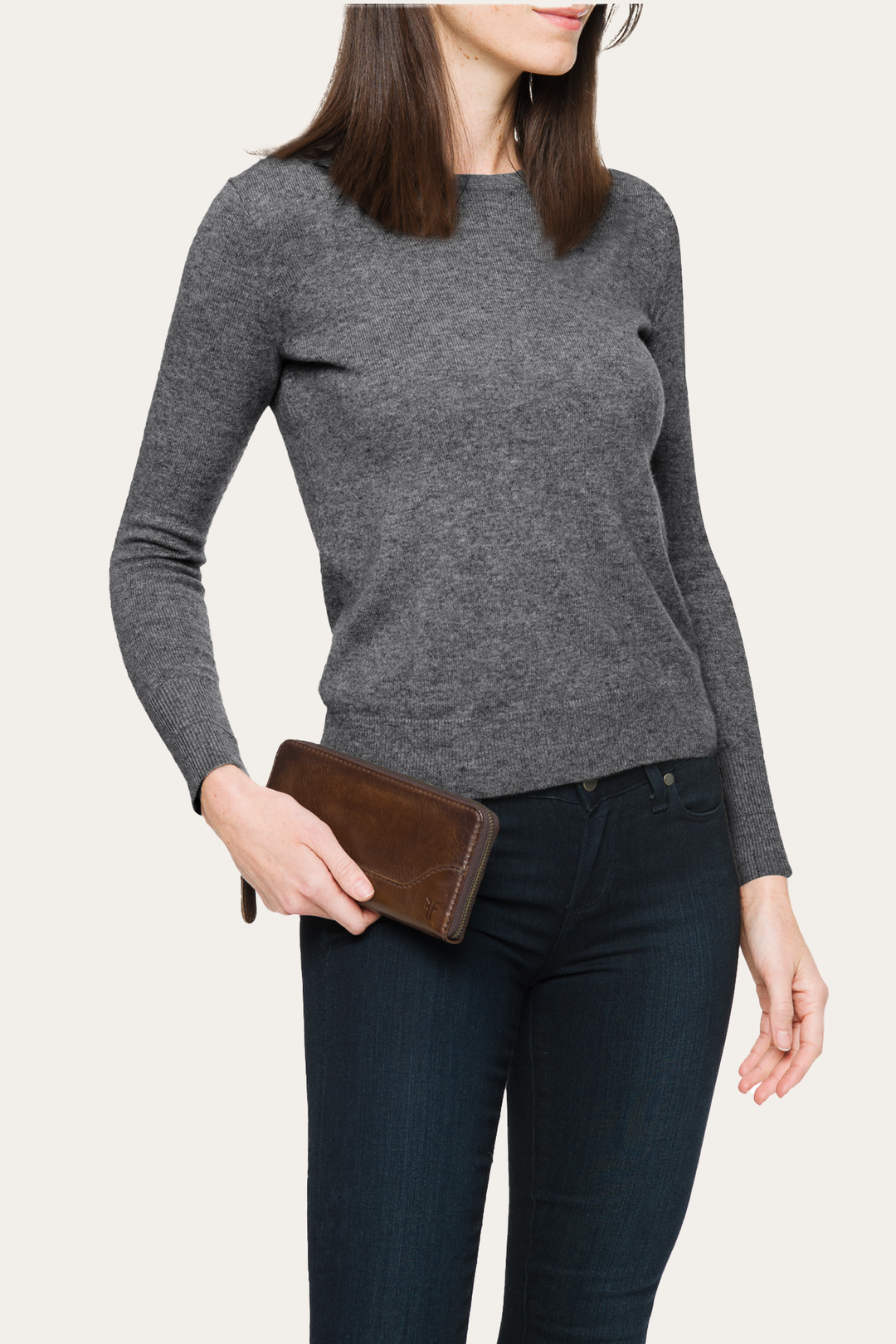Melissa Dark Brown Zip Wallet Dark Brown - Frye