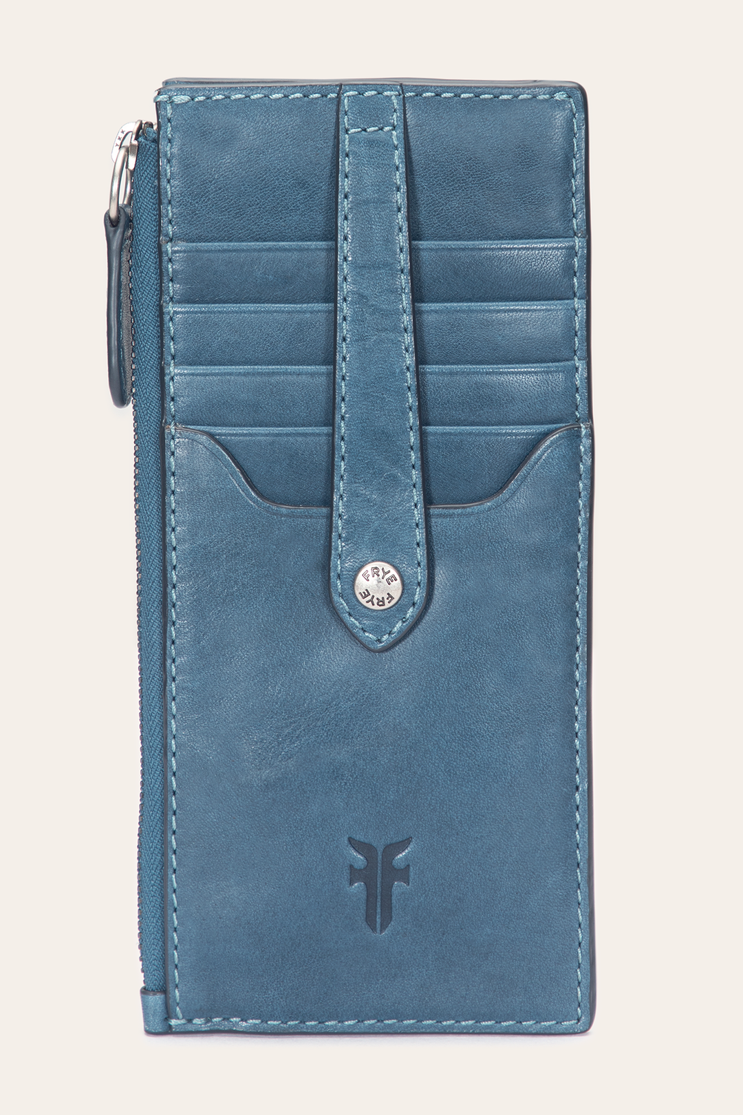 Melissa Steel Snap Card Wallet Steel - Frye