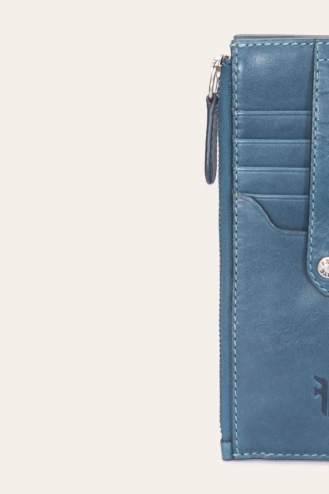 Melissa Steel Snap Card Wallet Steel - Frye