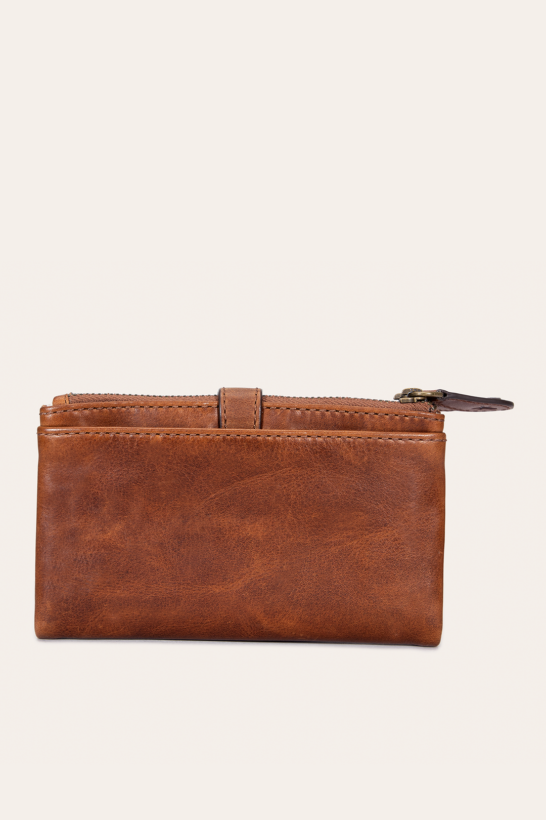 Melissa Cognac Double Zip Wallet Cognac - Frye