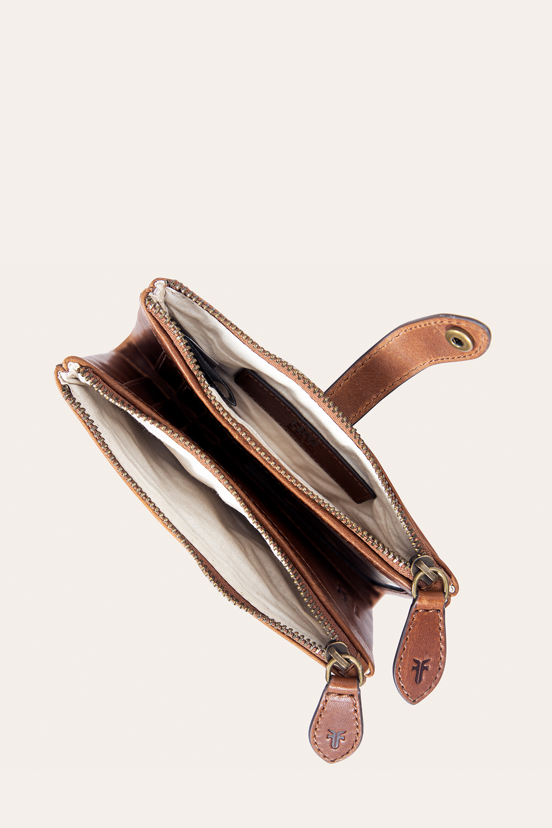 Melissa Cognac Double Zip Wallet Cognac - Frye