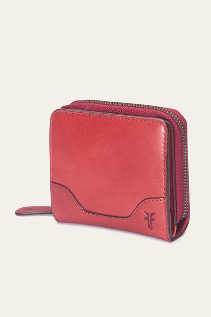 Melissa Burgundy Small Zip Around Burgundy - Frye