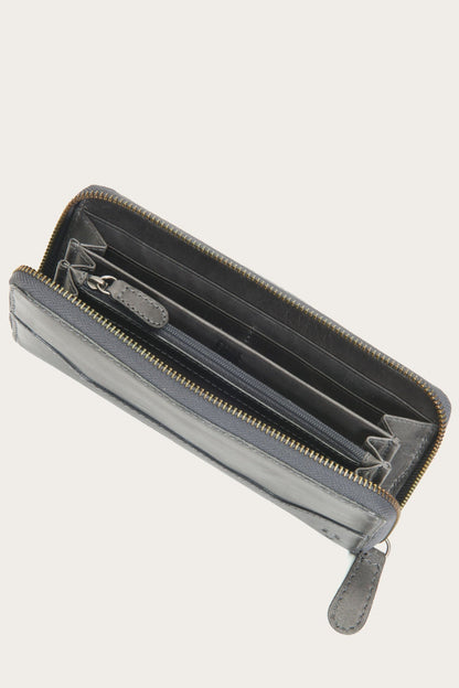 Melissa Carbon Zip Wallet Carbon - Frye
