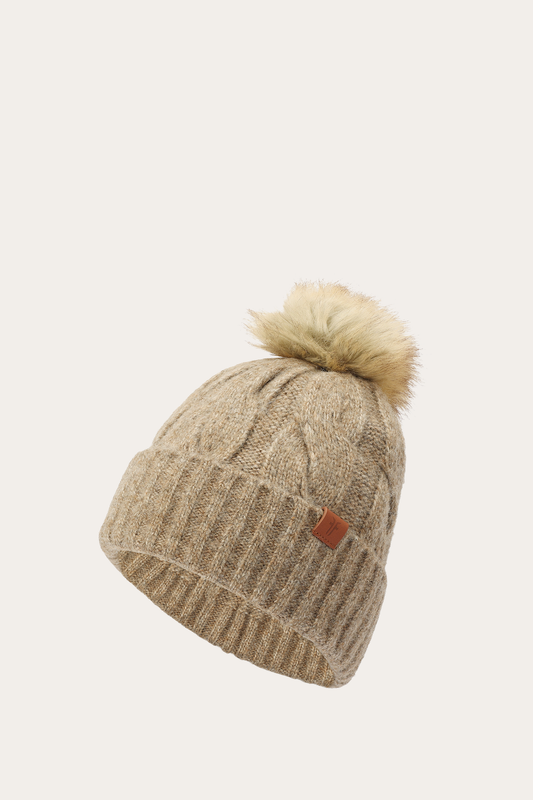 Burnt Olive Wide Cable Cuff Hat Burnt Olive - Frye