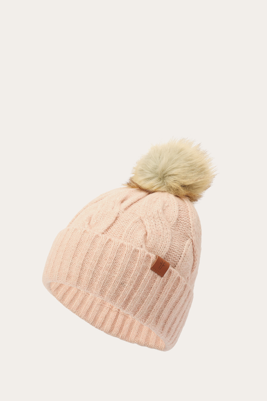 Rose Cloud Wide Cable Cuff Hat Rose Cloud - Frye