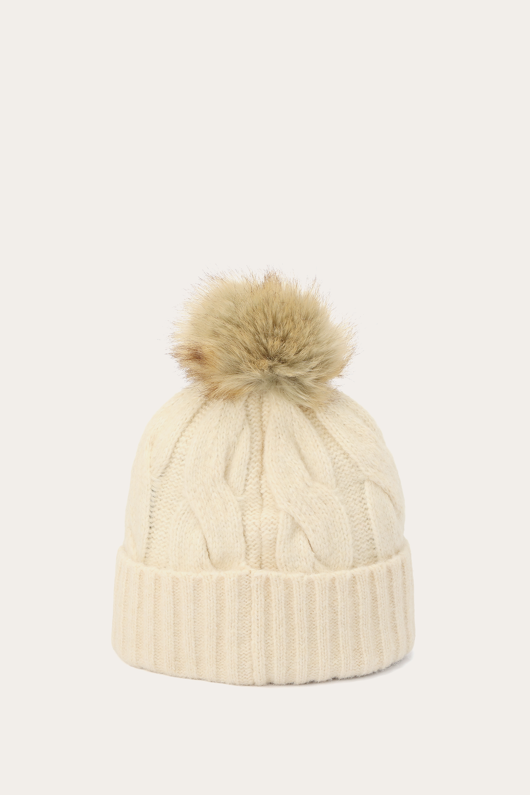Birch Wide Cable Cuff Hat Birch - Frye