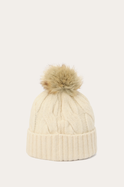 Birch Wide Cable Cuff Hat Birch - Frye