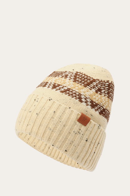 Birch Tweed Fair Isle Cuff Hat Birch - Frye
