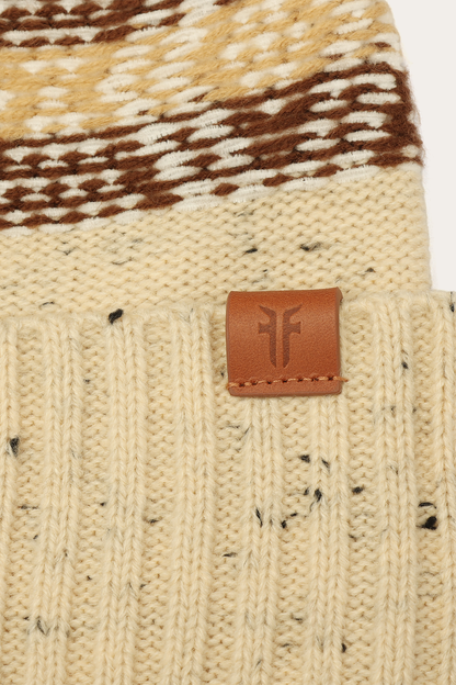 Birch Tweed Fair Isle Cuff Hat Birch - Frye