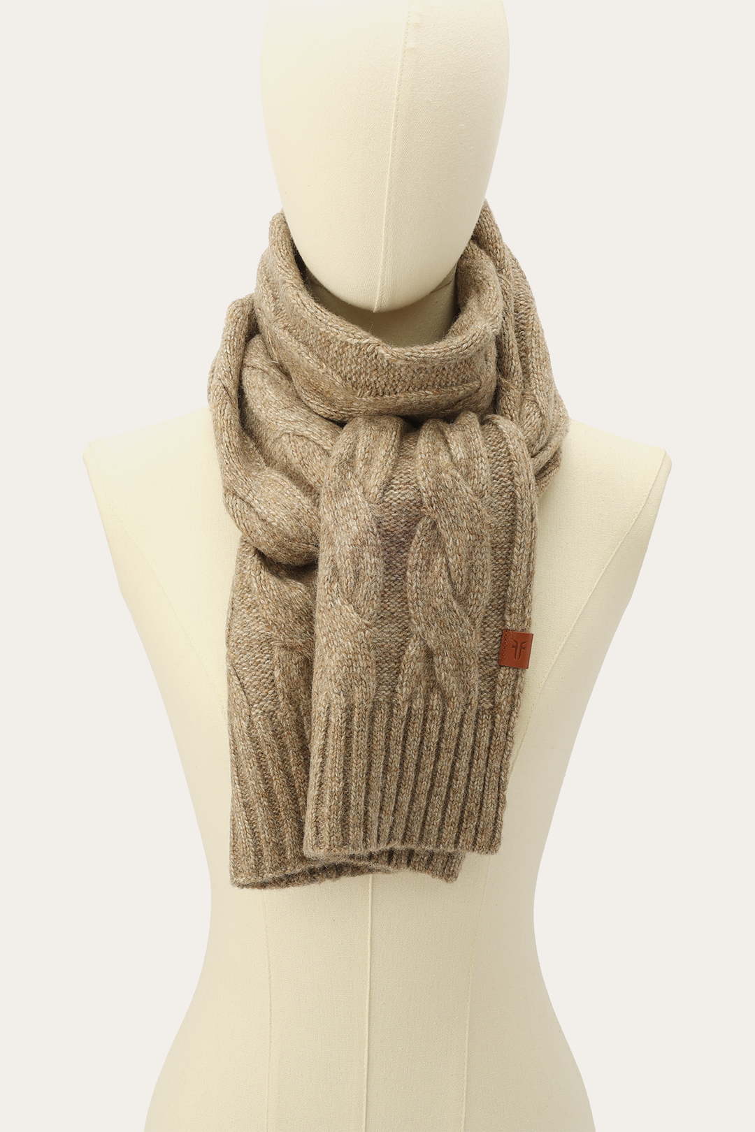Burnt Olive Wide Cable Scarf Burnt Olive - Frye