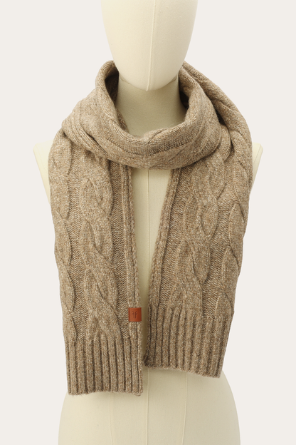 Burnt Olive Wide Cable Scarf Burnt Olive - Frye