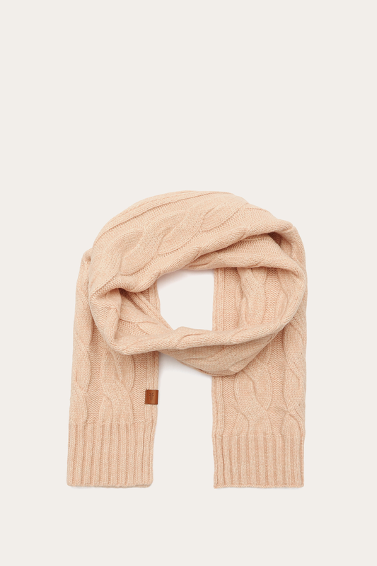 Rose Cloud Wide Cable Scarf Rose Cloud - Frye